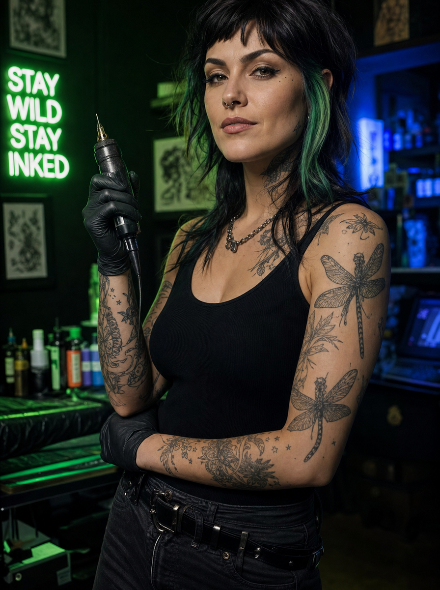 Elleneese, tattoo artist at Taste of Ink